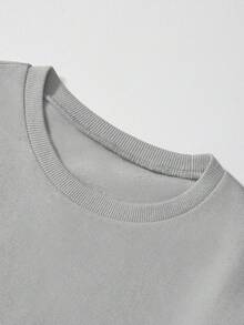 EURMUSE 2 piezas Conjunto de top de manga larga y pantalones de unicolor para hombre - Gris - Ver 4
