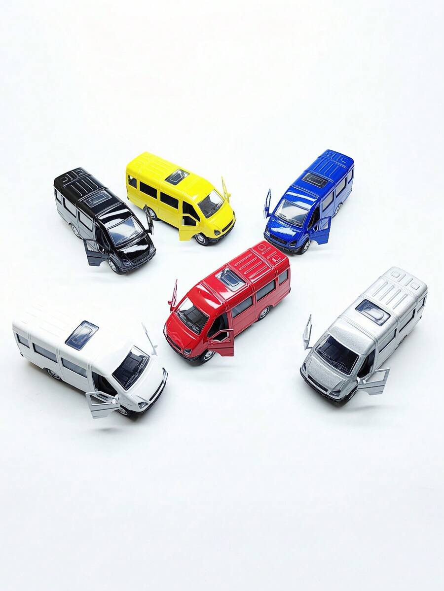 Zazumi 1PC Bus Toy, A Van Model, A Door-Opening Toy Car, A Perfect Birthday Toy, Thanksgiving, Christmas Gifts, Easter Gifts, Back To School, Interacting With Friends And Classmates