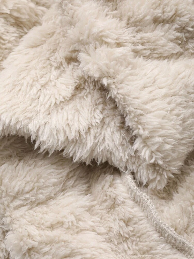 Women's Textured Fleece Thick Loose Fit Fluffy Pajama Set, Fall Winter Clothes, Cozy Outfit