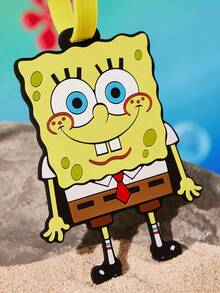 SpongeBob SquarePants | SHEIN Cartoon Pattern Luggage Tag, Name Tag, Bag Hanger, Travel Anti-Loss Boarding Pass, Bag Charm
