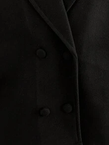 Franclia Women's Solid Color Minimalist Fashionable Design Wool Blend Jacket