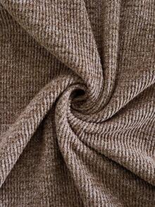 Elaquor Plus Size Women Solid Color Criss-Cross Wrap Long Sleeve Knit 2 Pieces Set - Camel - View 7