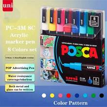 SHEIN UNI 全新包装油漆马克笔套装和单支装 1M 3M 5M 水性颜料永久性丙烯笔涂鸦艺术学校用品 - 3M 0.9-1.3MM - 查看 31
