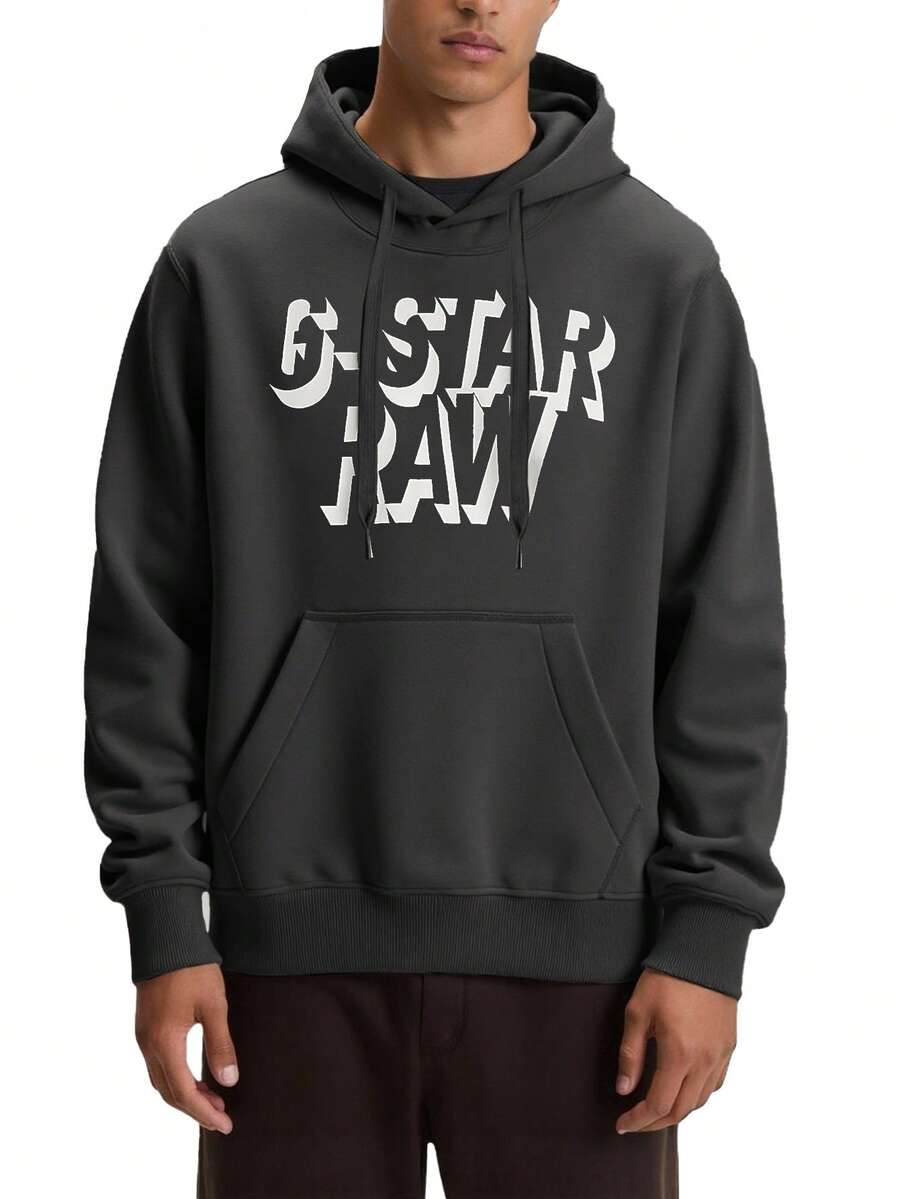 G-Star Retro Shadow Graphic Men's Hoodies Black - Grey - View 1