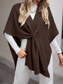 Louniche Women's Solid Color Fashionable Versatile Shawl Cardigan, Autumn