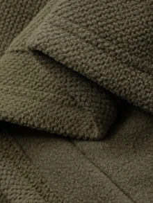 FRIFUL 女式半高领半拉链超大纹理休闲运动衫 - 綠色 - 查看 6