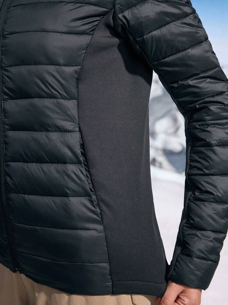 In My Nature 女士休闲百搭户外运动夹克，秋冬 - 黑色 - 查看 5