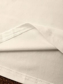 EMERY ROSE Áo thun họa tiết tuần lộc Giáng sinh thường ngày cỡ lớn - Màu be - Xem 5
