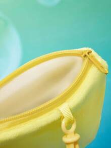 SpongeBob SquarePants | SHEIN 1 chiếc ví đựng tiền xu thêu họa tiết hoạt hình bằng vải nhung, có thể đựng tiền xu, thẻ, v.v. Túi treo - Màu vàng - Xem 6