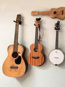 1pc Guitar Wall Mount Holder With Adjustable Soft Hook Universal Type Guitars Ukulele Bass Erhu Hanger