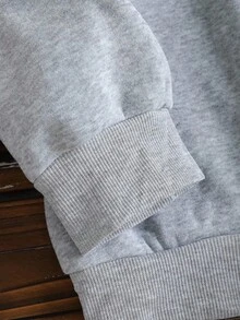 EMERY ROSE 女士小猫印花保暖厚实圆领卫衣