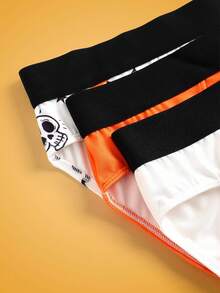 3 sztuki męskich bokserek z nadrukiem dyni na Halloween, różne kolory - Wielokolorowe - Zobacz 3