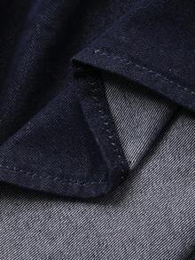 DAZY Women's Elegant Pleated Denim Skirt Fall/Winter - Dark Wash - View 4