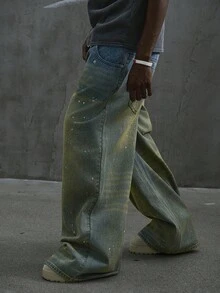 Manfinity ZONE917 Quần Jeans Denim Nam Màu Bạc Thường Ngày - Màu xanh lam - Xem 4