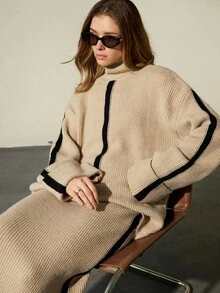 Aveloria Modichic 新款休闲宽松超大长款毛衣裙