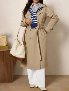 Zelara Áo khoác Trench Coat hai hàng khuy trơn màu cỡ lớn dành cho người đi làm thường ngày, Áo khoác Trench Coat tay dài ve có túi, Quần áo mùa đông dành cho nữ, Quần áo mùa đông dành cho nữ, Trang phục Halloween, Áo khoác Halloween, Quần áo công sở dành cho phụ nữ, Áo khoác công sở tối giản, Phù hợp để mặc hàng ngày, Đi làm, Tối giản, Thanh lịch và thời trang khi đi làm, Phong cách giản dị rộng rãi, Áo khoác trở lại trường, Áo khoác phong cách Old Money, Áo khoác mùa đông, Mùa thu, Mùa thu - Lạc đà - Xem 5