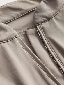 Denimoi Sleeveless Grey Jumpsuit With Front Zipper Fall Women Clothes - Grey - View 5