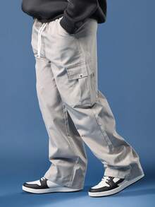 SUMWON Essentieller Street-Style Grafik-Hoodie Cargo-Hosen Set, Original-Creator-Design, urbane Mode für Winter, Herbst, Alltag, Lässig Zweiteiler Co-Ord