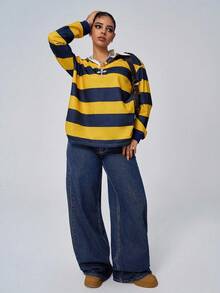 Jeanoix Quần dài thêu họa tiết thường ngày thời trang cỡ lớn dành cho nữ - Rửa tối - Xem 5