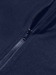 EMERY ROSE Mono de mujer de unicolor con cuello alto, manga larga y media cremallera, informal