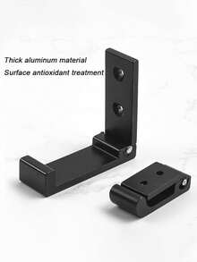 3pcs Folding Hooks Wall Door Clothes Coat Hat Bags Hangers Aluminum Alloy Kitchen Bathroom Rustproof Towel Hooks Foldable Single Hook Bedroom Decor - Multicolor - View 7