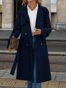 Solivie 女士保暖内衬风衣，秋冬外套，秋季