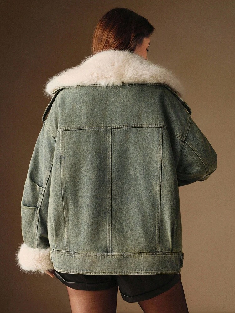 プラスサイズ レディース カジュアル ルーズ 長袖 コート、秋冬