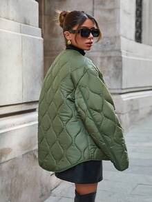 EURMUSE RueChic Frenchy 绗缝双口袋时尚冬季外套