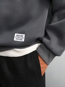 SUMWON Club International Garage 经典羊毛套头连帽衫复古汽车印花设计街头服饰秋冬休闲外套 - 深灰色 - 查看 5