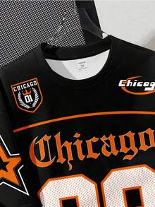 SHEIN EZwear Áo thun nữ cổ tròn in số 88 tối giản, thoải mái, dáng rộng - Nhiều màu - Xem 7