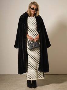 COSMINA Casual Polka Dot Fitted Round Neck Sleeveless Women Sweater Dress Autumn Winter Clothes For Women - Multicolor - View 6