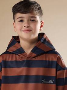 SUMWON Felpa classica con cappuccio a righe di Rodeo Drive, Beverly Hills, per l'autunno e l'inverno, casual, adatta per il tempo libero, regalo per adolescenti e giovani