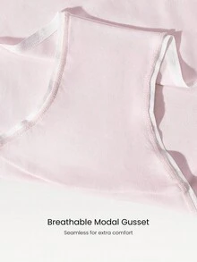 GLOWMODE 2 Packs Modal Silky Smooth Low-Rise Waist Contrast Waist Hem Briefs Underwear Daily Casual