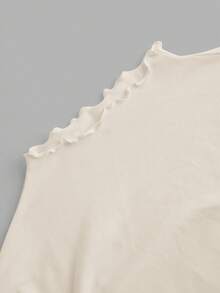 SHEIN EZwear 2件套米色和棕色休闲修身长袖T恤，秋冬 - 彩色 - 查看 3