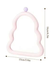 Joivida 1PC Christmas Tree-Shaped Cream Photo Frame Makeup Mirror, Desktop Foldable Mirror, Ladies' Dressing Mirror, Cute Desktop Touch-Up Mirror, Great Christmas Gift For Everyone - Multicolor - View 4