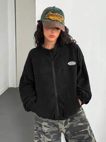 Teen GirlFleece Jacket, Fashion Casual Versatile New Fleece Sweatshirt Jacket For Autumn/Winter Fall