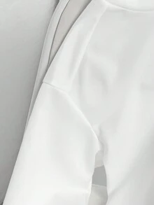 SHEIN Mirajuku 男童休闲简约短袖T恤，适合所有季节，秋冬季皆宜。 - 白色 - 查看 5