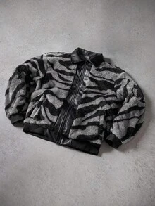 PAVTROS Áo khoác nỉ ấm áp thường ngày có khóa kéo cho nam, Thu/Đông - Xám - Xem 1