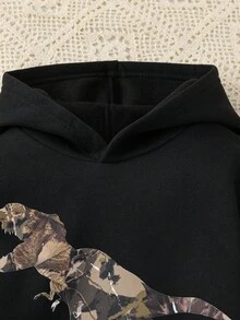 SHEIN 两件套儿童男童休闲街头迷彩连帽卫衣和抽绳迷彩裤针织套装，适合学校、花园、海滩、生日、秋冬季穿着，抓绒加厚，冬季套装，冬季服装，秋季穿搭，秋季服装，所有儿童服装 - 彩色 - 查看 7