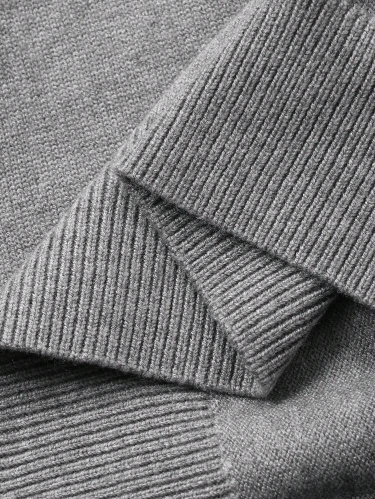 2 In 1 Knit Sweater With Letter Embroidery, Casual Round Neck Long Sleeve Loose Streetwear For Women, Autumn/Winter