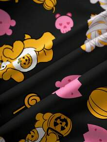 SHEIN X Care Bears 少女卡通图案长袖连帽卫衣 - 白色 - 查看 3