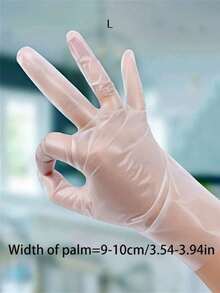 50/100/200PCS TPE Gloves Transparent Thickened Powder Free Anti Static For Kitchen Household Cleaning Pet Care Beauty Hairdressing Painting Home Supplies - White - View 15