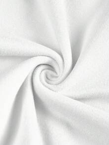 Slaydiva LA Casual Hand Gesture Letter Print Cropped Crew Neck Long Sleeve Fitted Women T-Shirt, Suitable For Spring/Autumn - White - View 4