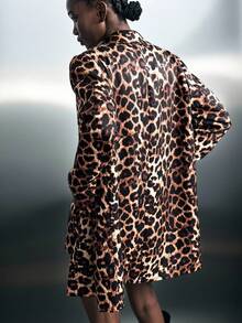 Maija Women's Retro Casual Front Button Loose Long Sleeve Jacket In Fall/Winter - Brown - View 3