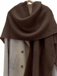 Louniche Women's Solid Color Fashionable Versatile Shawl Cardigan, Autumn