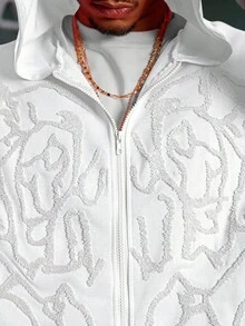 PAVTROS Felpa con cappuccio e chiusura lampo da uomo Manfinity Streetrush, stile urban scuro, street style INS, stile Y2K, autunnale