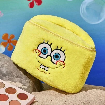 SpongeBob SquarePants | SHEIN 1 chiếc túi đựng mỹ phẩm hình trụ cỡ lớn, dễ thương, họa tiết hoạt hình, có tay cầm, siêu rộng rãi, có thể đựng chai mỹ phẩm và đồ dùng hàng ngày, phù hợp cho phụ nữ và thanh thiếu niên.