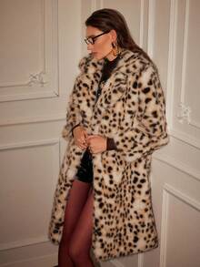 Uhlyne Women's Faux Fur Long Coat, Fashion Outerwear For Autumn/Winter   Business Casual Woman - Multicolor - View 5