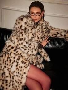 Uhlyne Women's Faux Fur Long Coat, Fashion Outerwear For Autumn/Winter   Business Casual Woman - Multicolor - View 6