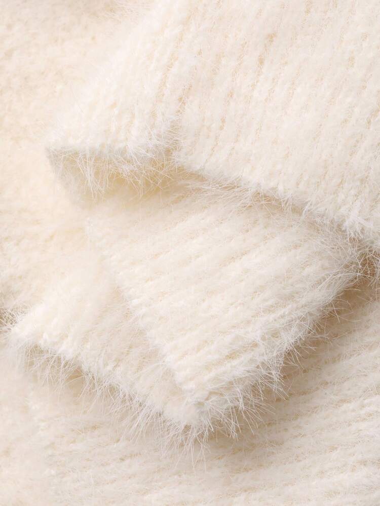 Women's Casual Elegant Color Block Loose Fit Long Sleeve Crew Neck Knit Sweater, Autumn/Winter